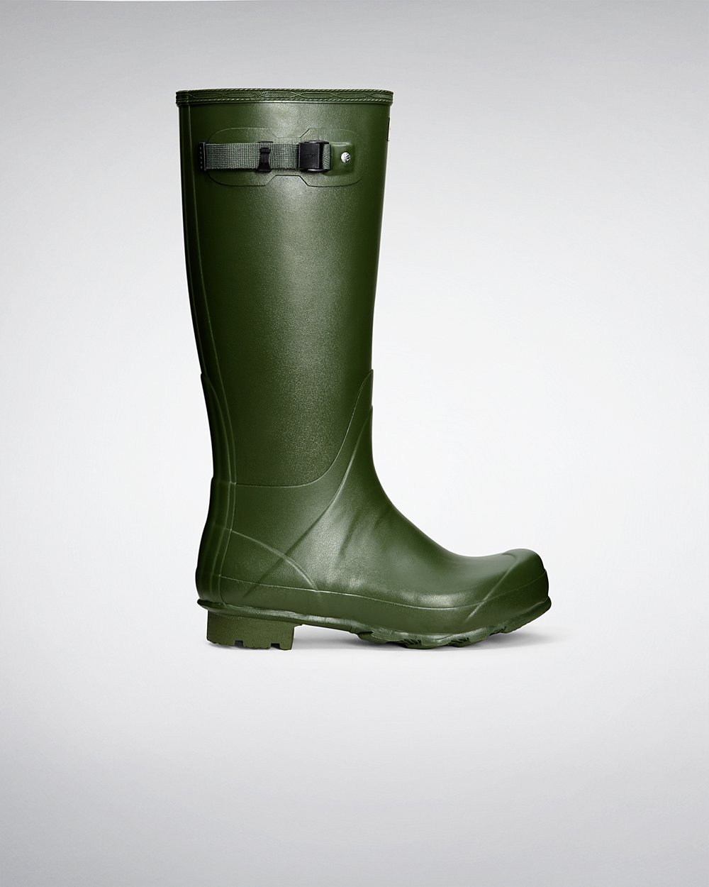 Mens Tall Rain Boots - Hunter Norris Field (81GJPYDMT) - Green